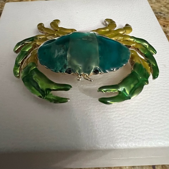 Colorful Crab pendant / brooch - Picture 3 of 4